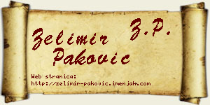 Želimir Paković vizit kartica